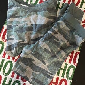Little Sleepies Green Camo Kids Pajama Set